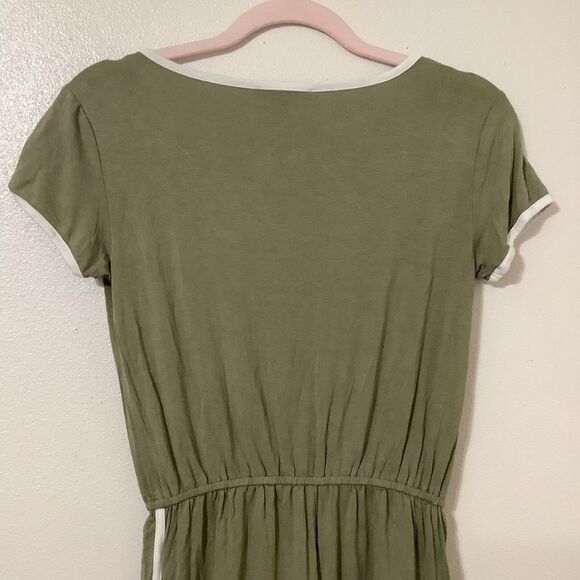Forever 21 Olive Green Lightweight Slouchy Stretch Romper Small - Picture 8 of 14
